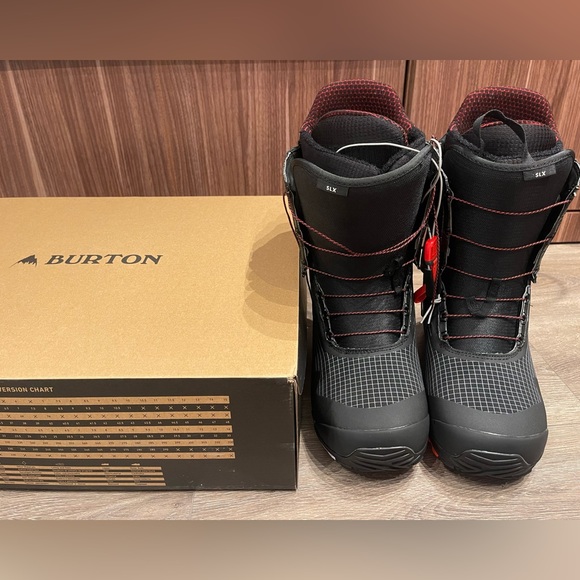 Burton Men’s SLX Snowboard Boots black/red with Speed Zone Lacing - Picture 1 of 16